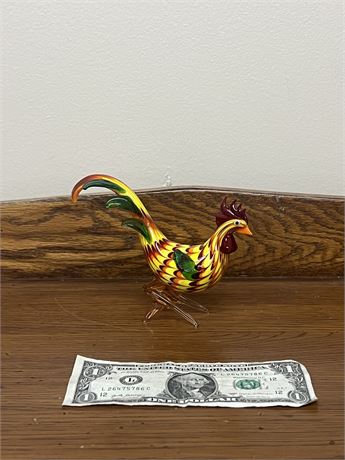 Glass Art Rooster