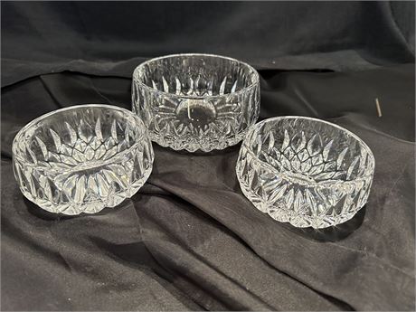 Set of 3 Crystal Bowls