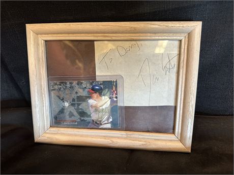 Baseball card with autograph Erstad