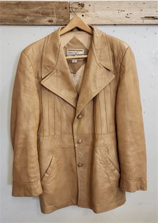 Vintage Cabretta Leather Jacket - Sz 44 Regular