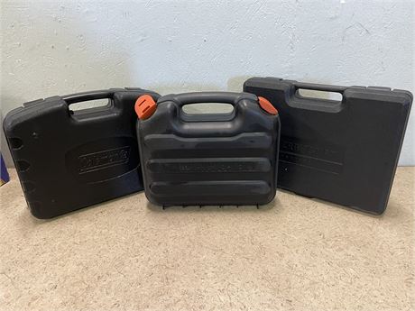 3 Empty Tool Cases