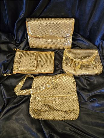 Vintage Gold Sequin purse, clutch, wallet and crossbody bag