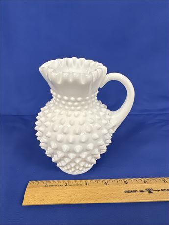 Hobnail Milk Glass Pitcher