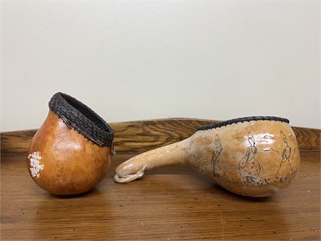 Two Decorative Gourds