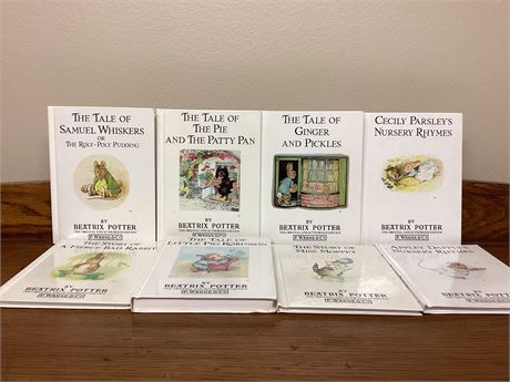 Vintage Set of 8 Original Peter Rabbit Books by Beatrix Potter