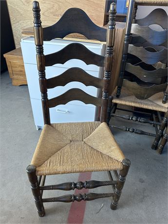 Set of 8 Razorback/Wicker Kitchen Chairs