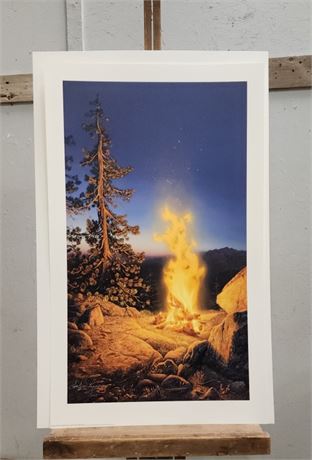 Stephen Lyman 'Sunset Fire'- S/N  4155/6123 LIM. ED. Print w/ COA