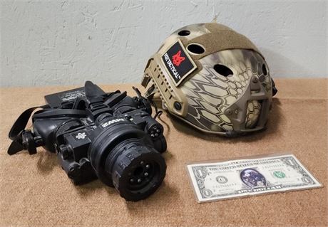 Fox Tactical Helmet & Night Vision Goggle Pair