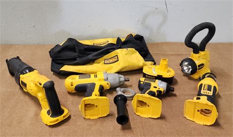 Assorted DeWalt Cordless Tools with Battery