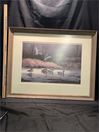 Painting of Ducks in a Pond