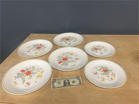 Set of 5 Corelle by Corning Wildflower Plates