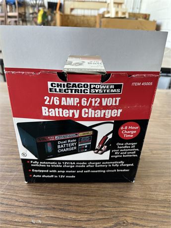 2/6 AMP 6/12 Volt Battery Charger