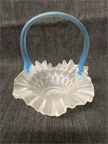 Glass Handle Basket w/ Blue Handle