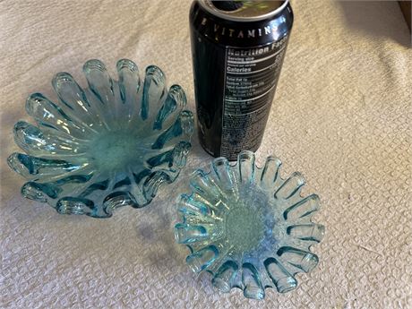 Exquisite Turquoise Hand Crafted Bowls x 2