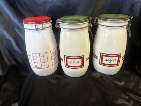 Set of three vintage Westinghouse 1.5 L jars