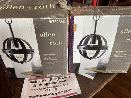 Allen & Roth light fixture item 759864