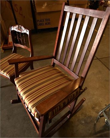 Rocking Chair w/ Matching Rose Chair