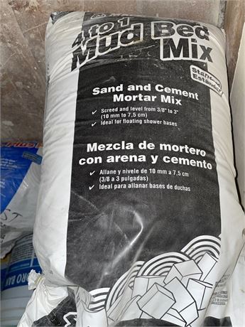 17 - 55lbs bags of mape 4 to 1 mud bed mix