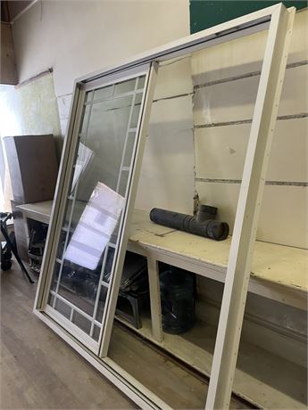 Large sliding door frame