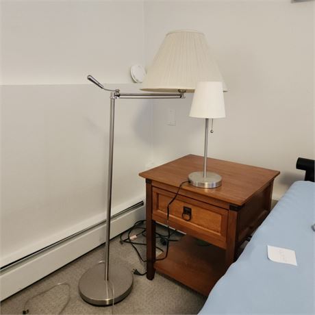 Floor & Table Lamp Pair