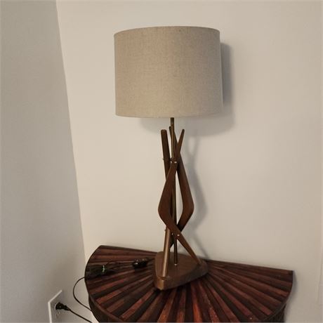Mid Century Modern Table Lamp...8" Base x 34" Tall