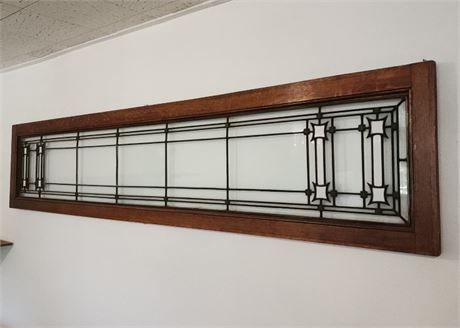 Long Leaded Glass Framed Wall Hanger...87x18