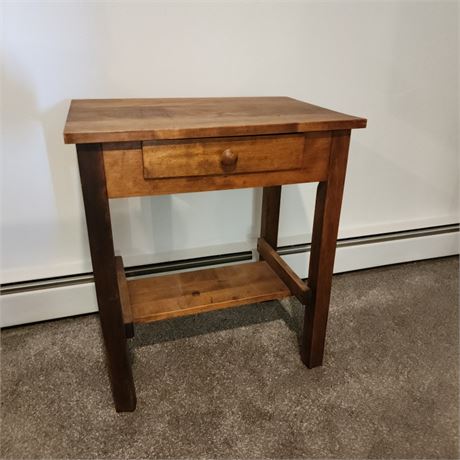 Drawered Wood Accent Table...26x18x30