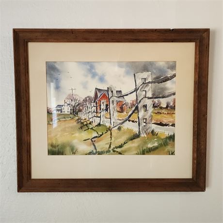 1966 Framed Fred Bees Print...27x23