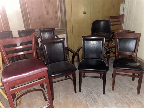 3 Assorted Chairs, One Barstool