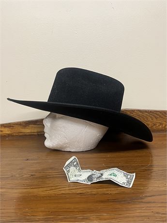 MHT Westerns 58 7 1/4 Black Cowboy Hat
