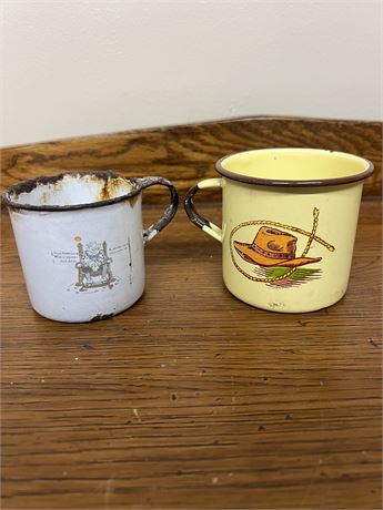 Set of 2 Enamel Mugs