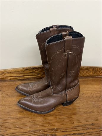 Tony Lama Brown Western Boots Size 8M