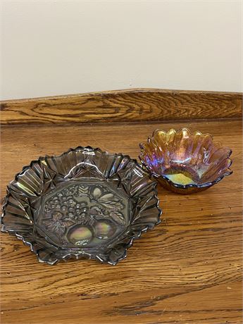 Carnival Glass Iridescent Dishes