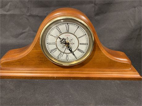 Vintage Sunbeam Quartz Oak Mantle Clock