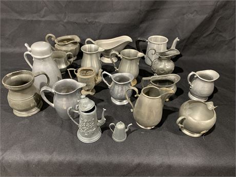 Set of Pewter Pitchers