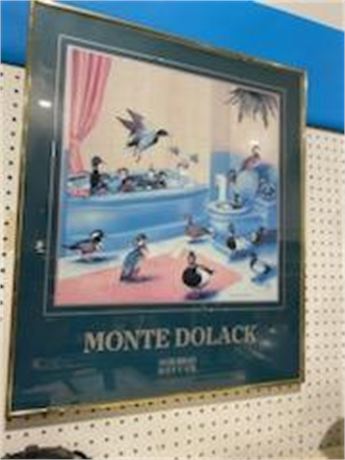Framed Monte Dolack “Suburban Refuge” Art Piece