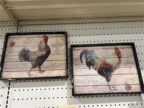 Country Farmhouse Rooster Wall Art