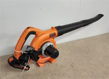 20V Black & Decker Cordless Blower w/ Battery and Charger