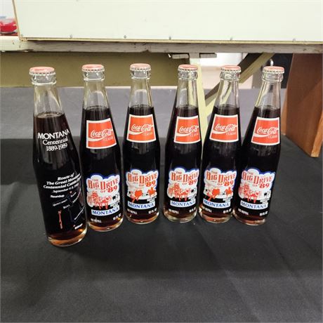 Collectible Cattle Drive Coca-Cola Bottles - Full
