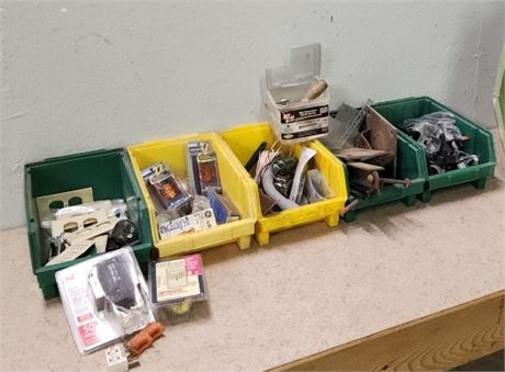 46lbs of Assorted Electrical/Hardaren Bundle w/ Tote