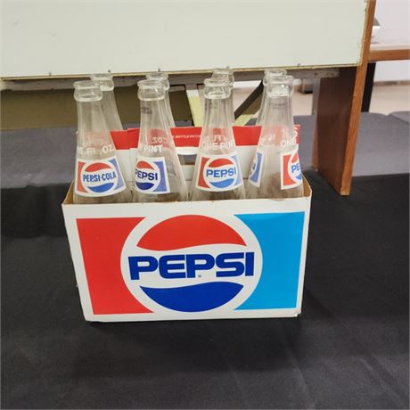 Vintage Pepsi 6 Pack Bottles - Empty