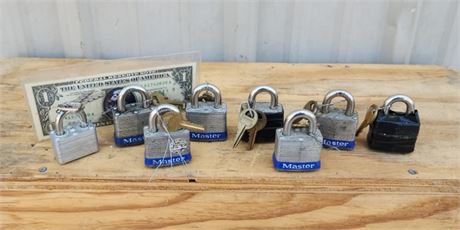 Assorted Master Locks/Keys