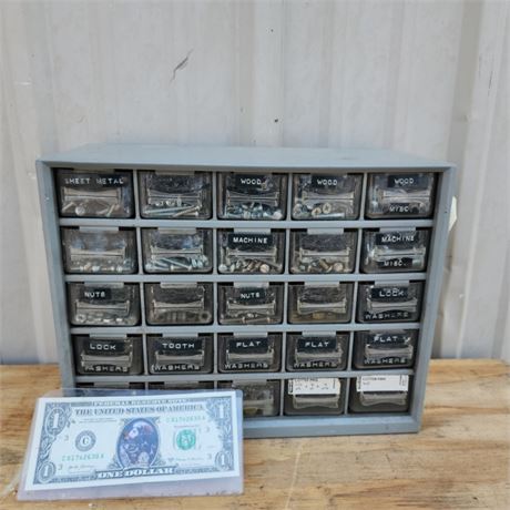 Hardware Organizer Cabinet w/ Hardware - 12x6x9