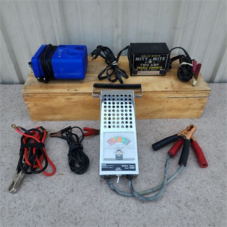 Battery Tester/Charger/Air Pump/12V Cables