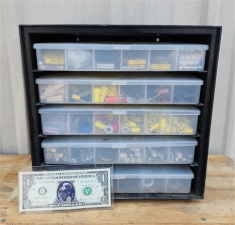Electrician's Hardware Organizer Cabinet w/ Hardware and Fuses - 12x8x12