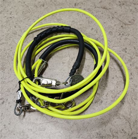 Small Dog Collar Pair & Coated Cable Tie-Out