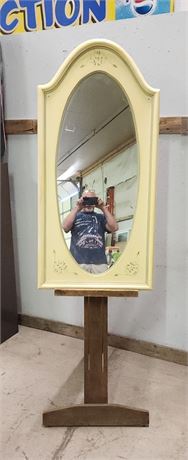 Heavy Wood Framed Hall Mirror...25x52