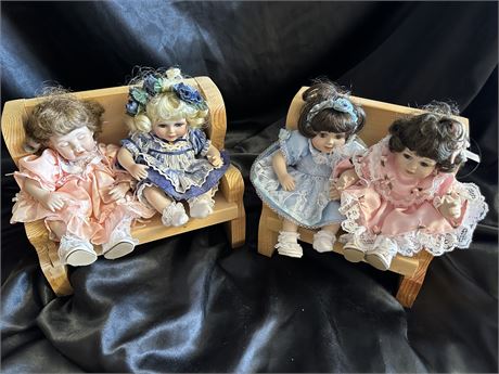 Porcelin Vintage Doll Set