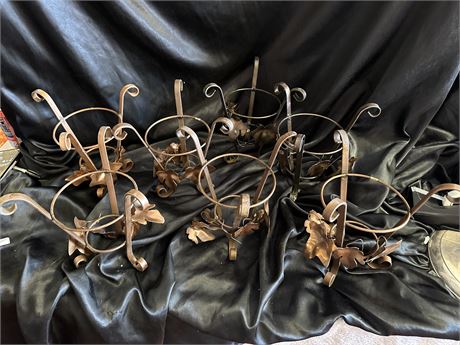 7 Copper Candle Holders