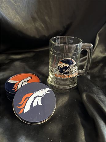 Denver Broncos Mug and Coasters